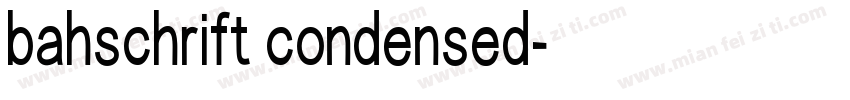 bahschrift condensed字体转换